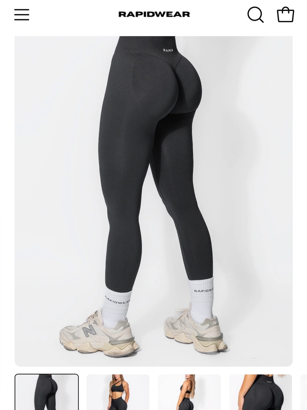 Rapid Woman’s Scrunch Black Active Leggings